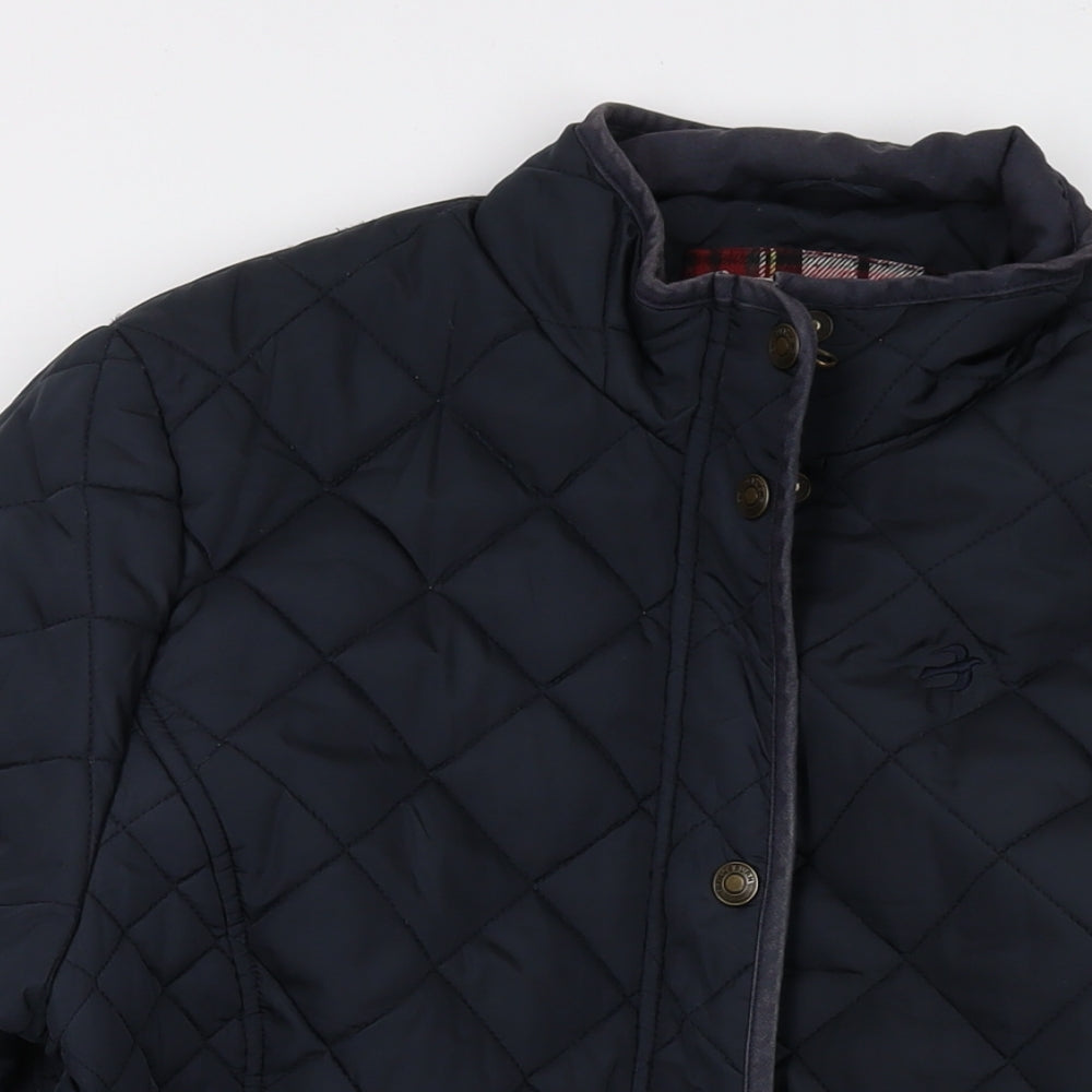 Brakeburn Womens Blue Quilted Jacket Size 14 Zip