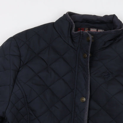 Brakeburn Womens Blue Quilted Jacket Size 14 Zip