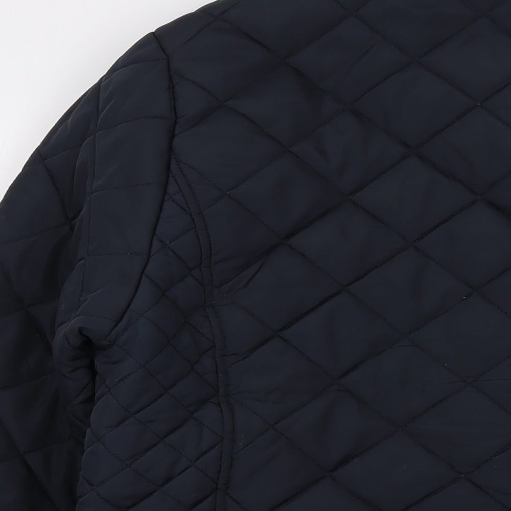 Brakeburn Womens Blue Quilted Jacket Size 14 Zip