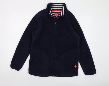 Joues Womens Blue Jacket Size 12 Zip