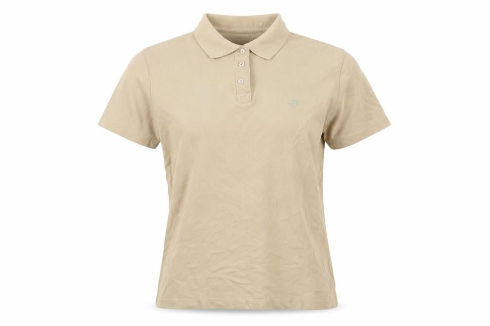 Womens UK Size M Jumper Beige Basic Polo