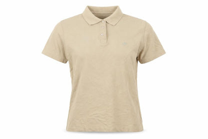 Womens UK Size M Jumper Beige Basic Polo