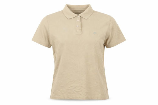 Womens UK Size M Jumper Beige Basic Polo
