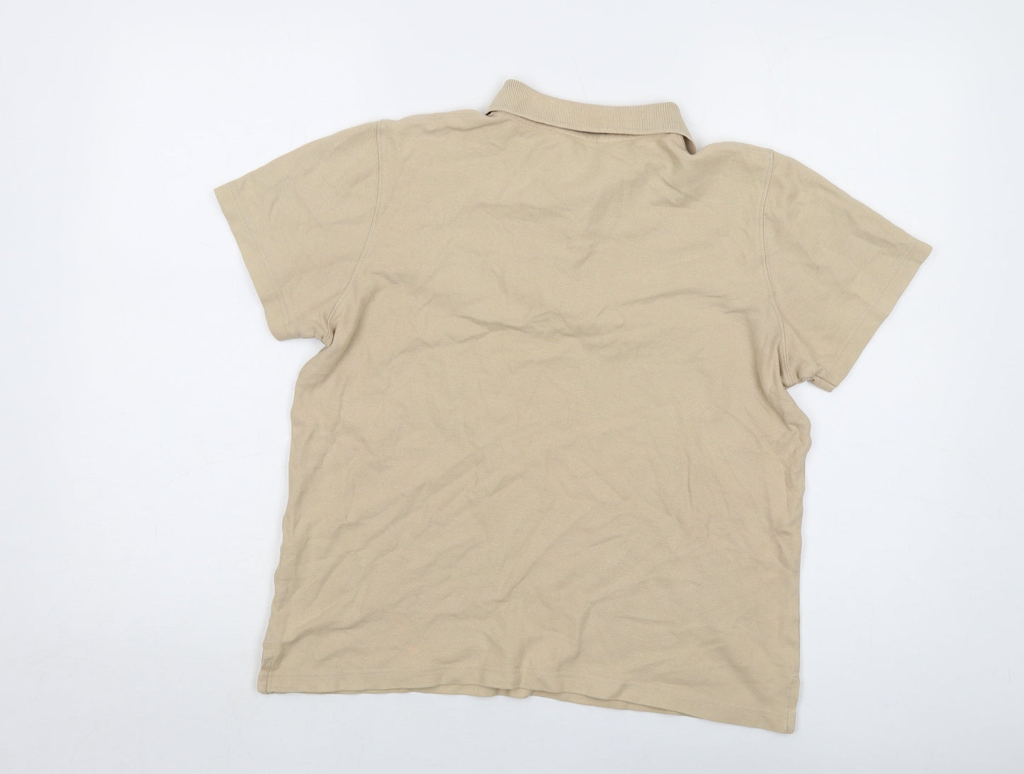 Womens UK Size M Jumper Beige Basic Polo