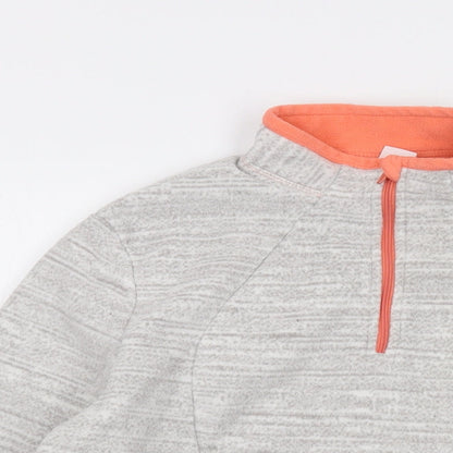 Quechua Womens Grey Polyester Pullover Sweatshirt Size XL Zip