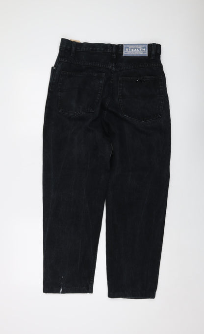 Stealth Womens Blue Cotton Mom Jeans Size 34 in L27 in Regular Button