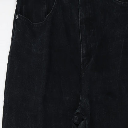 Stealth Womens Blue Cotton Mom Jeans Size 34 in L27 in Regular Button
