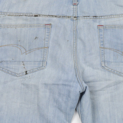 Lee Cooper Mens Blue Cotton Bermuda Shorts Size 40 in L14 in Regular Button