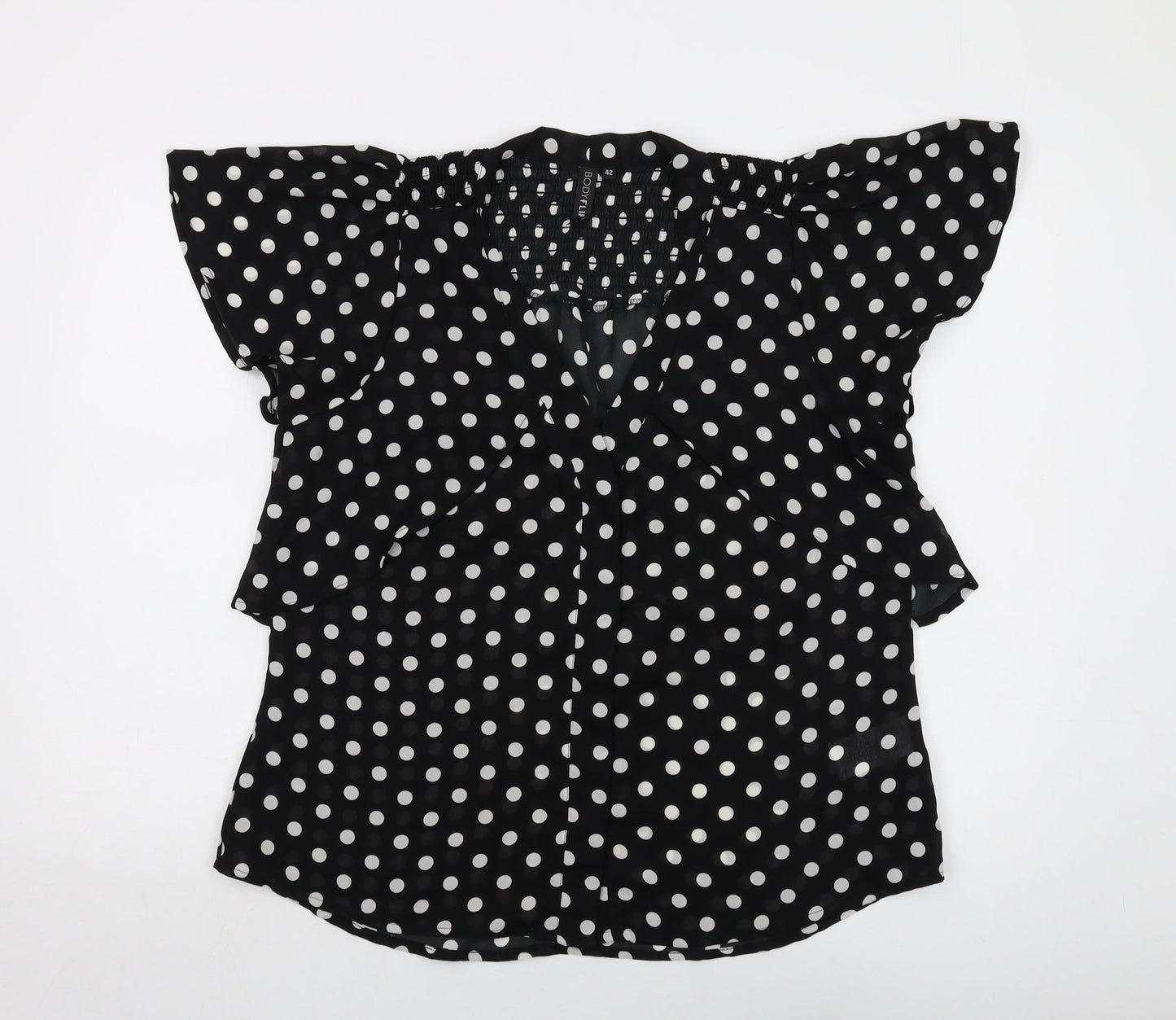 Womens UK Size 14 Bodyflirt Black Basic Blouse