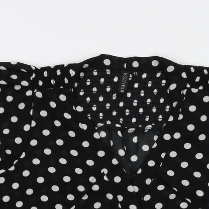 Womens UK Size 14 Bodyflirt Black Basic Blouse