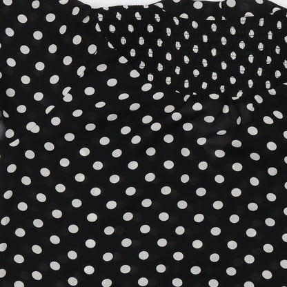 Womens UK Size 14 Bodyflirt Black Basic Blouse