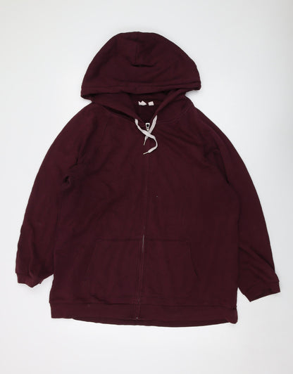 Gap Womens Red Cotton Full Zip Hoodie Size XL Zip