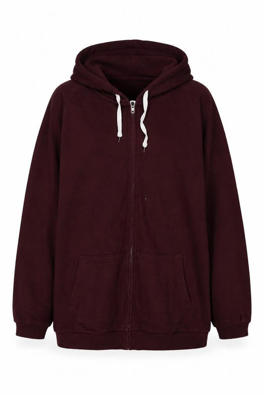Womens UK Size XL Gap Red Full Zip Hoodie