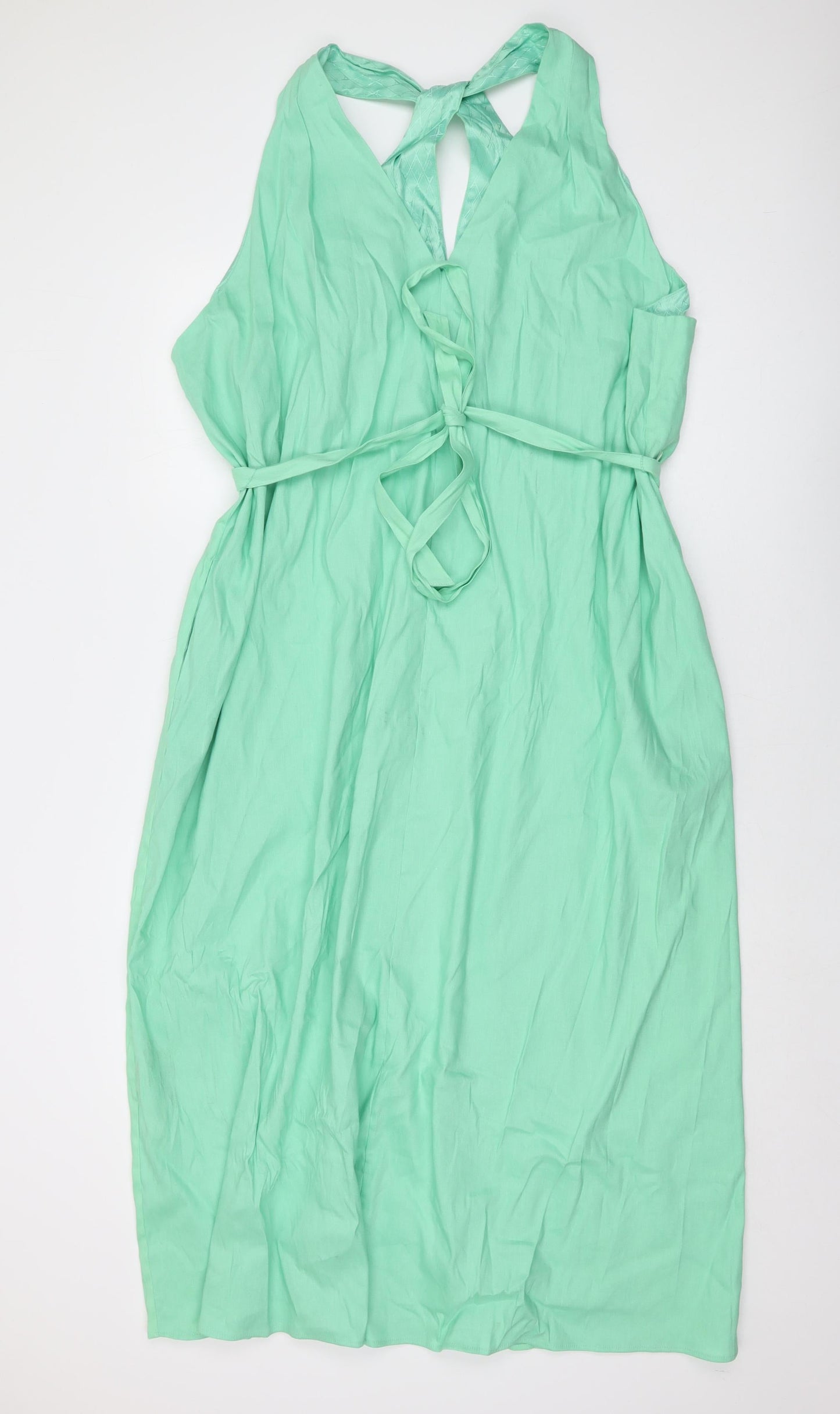 Autograph Womens Green Polyester A-Line Size 24 V-Neck Pullover