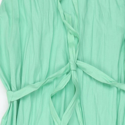 Autograph Womens Green Polyester A-Line Size 24 V-Neck Pullover