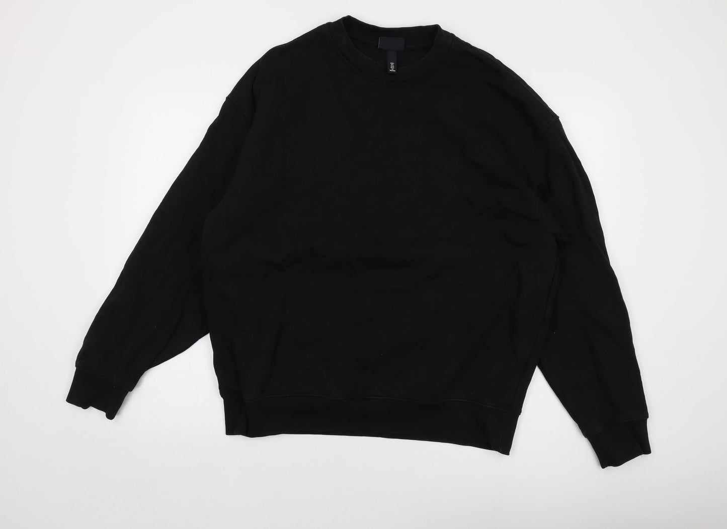 Mens UK Size L H&M Black Pullover Sweatshirt
