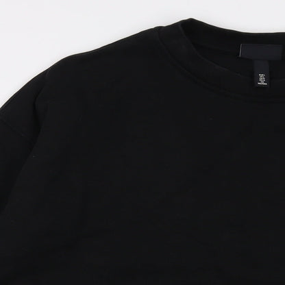 Mens UK Size L H&M Black Pullover Sweatshirt