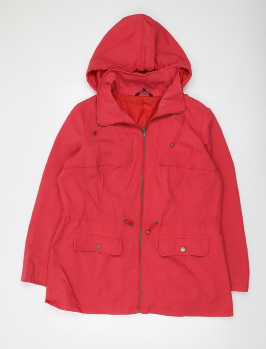 Marks and Spencer Womens Pink Parka Jacket Size 10 Zip
