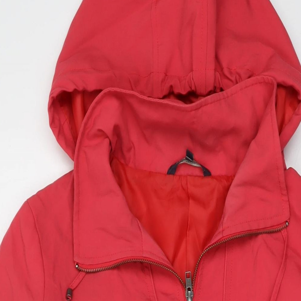 Marks and Spencer Womens Pink Parka Jacket Size 10 Zip
