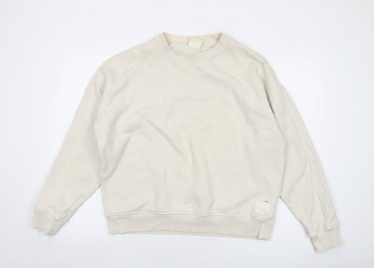 Mens UK Size L Pull&Bear Ivory Pullover Sweatshirt