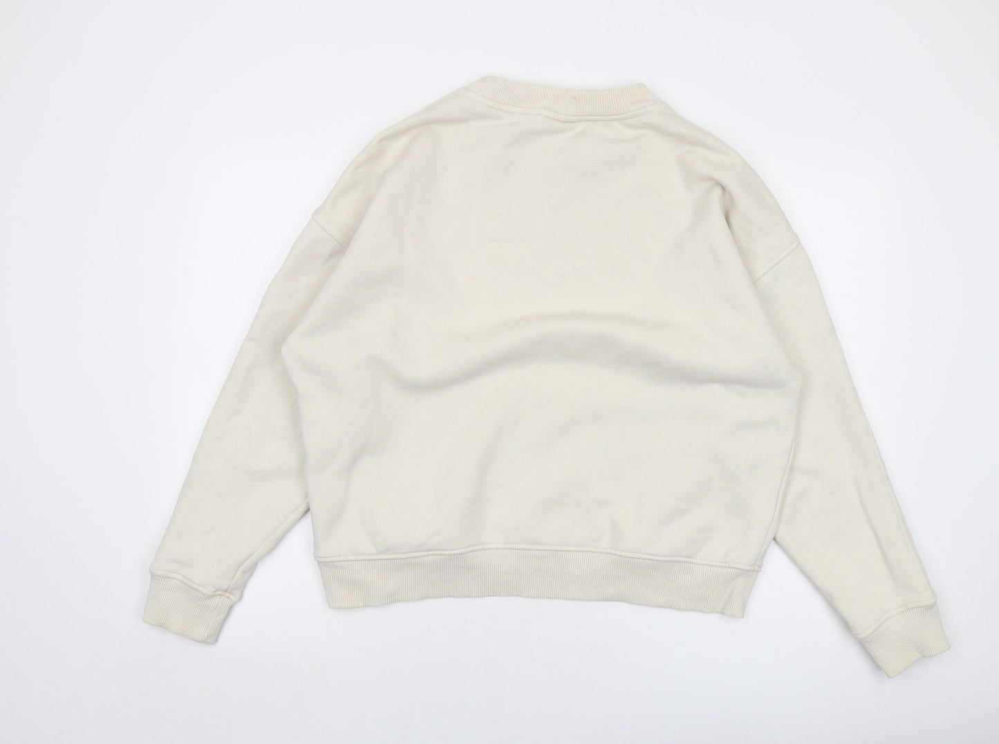Mens UK Size L Pull&Bear Ivory Pullover Sweatshirt