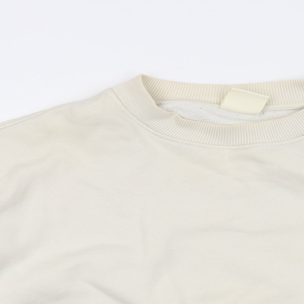 Mens UK Size L Pull&Bear Ivory Pullover Sweatshirt