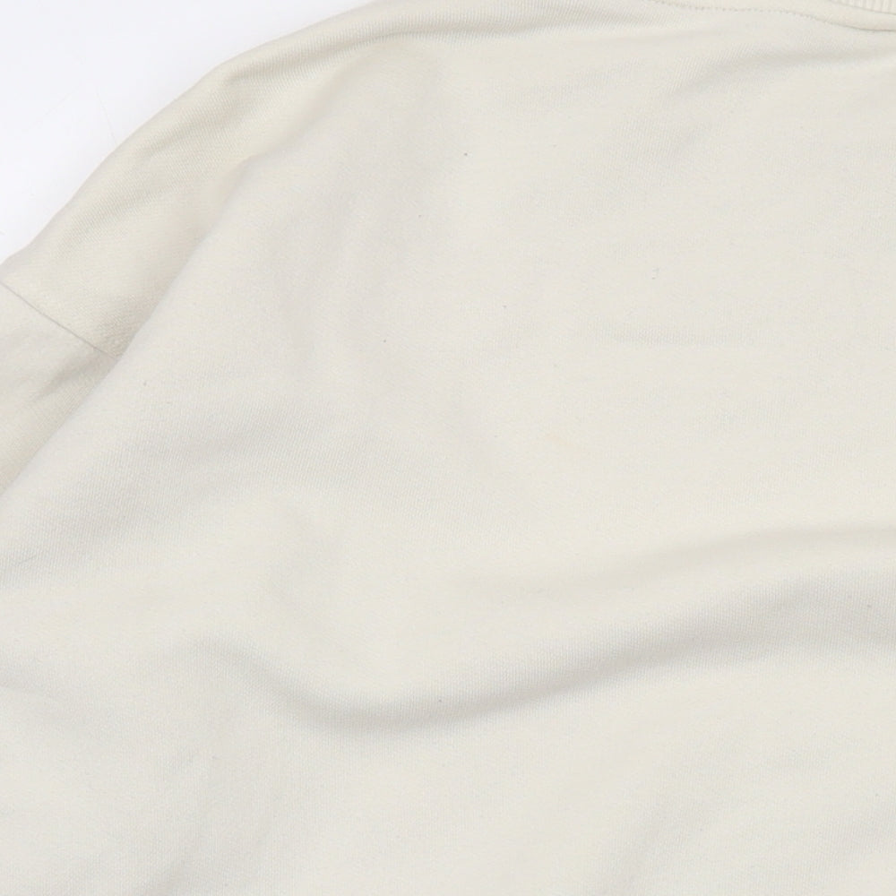 Mens UK Size L Pull&Bear Ivory Pullover Sweatshirt