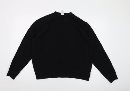 H&M Womens Black Cotton Pullover Sweatshirt Size M Pullover