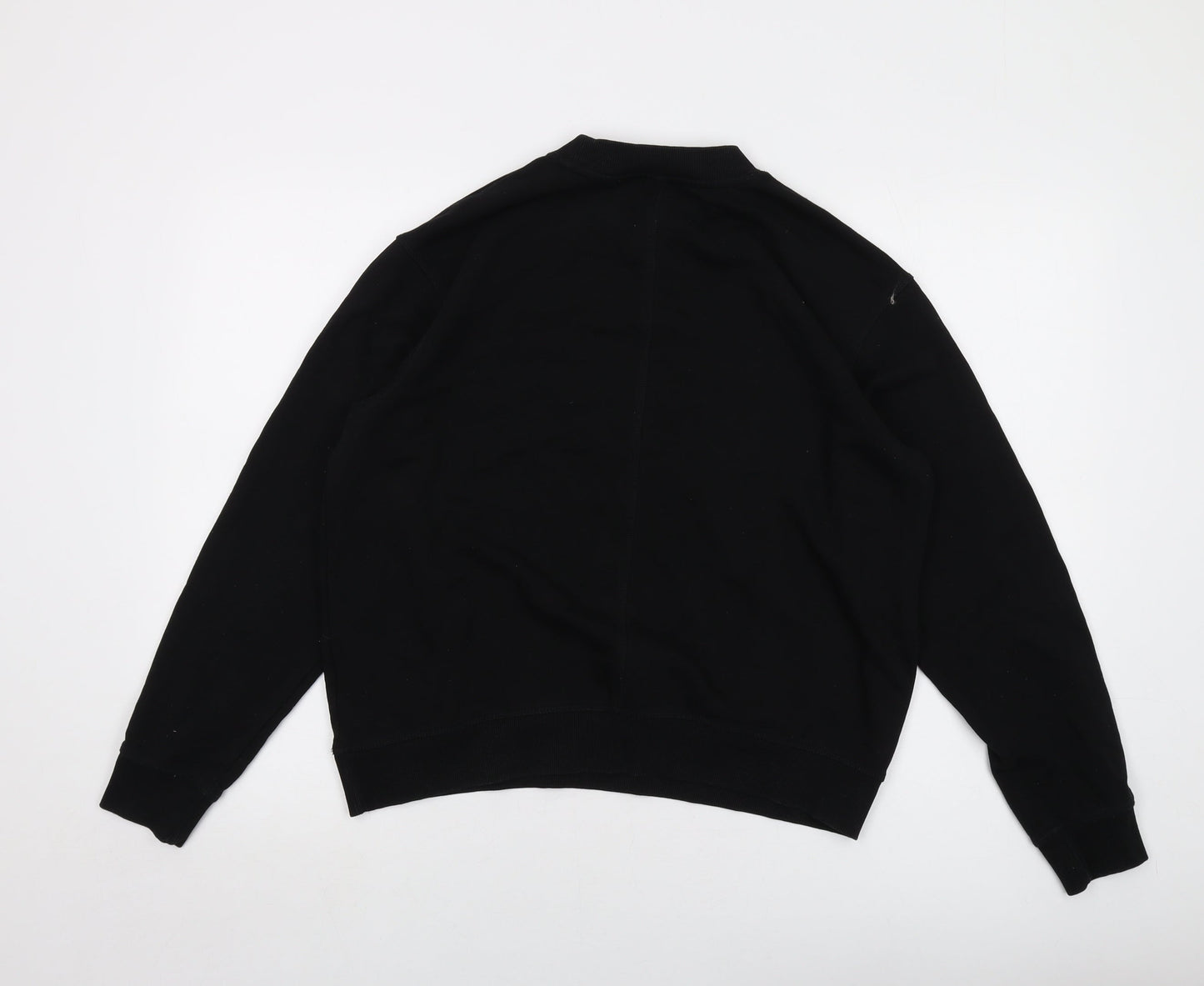H&M Womens Black Cotton Pullover Sweatshirt Size M Pullover