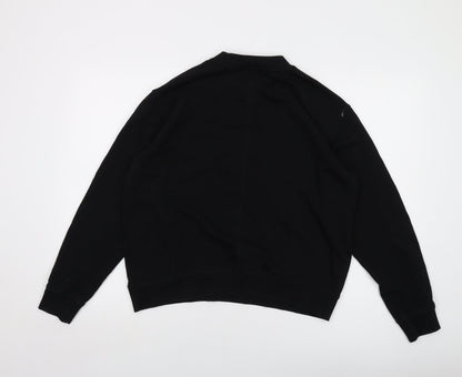 H&M Womens Black Cotton Pullover Sweatshirt Size M Pullover