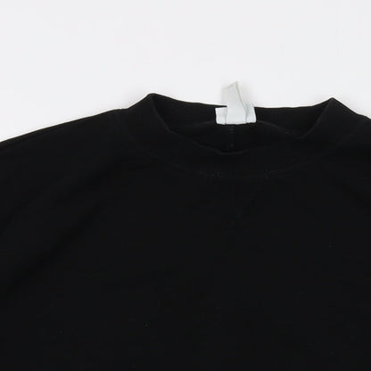 H&M Womens Black Cotton Pullover Sweatshirt Size M Pullover