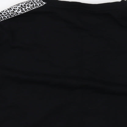 LIVE Womens Black Cotton Pullover Sweatshirt Size 12 Pullover