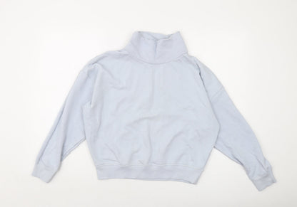 Lidex Womens Blue Cotton Pullover Sweatshirt Size M Pullover