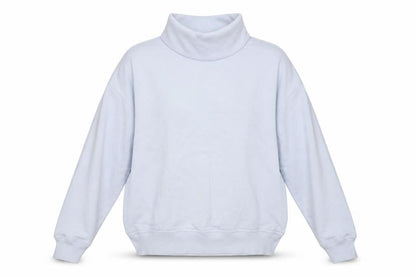 Lidex Womens Blue Cotton Pullover Sweatshirt Size M Pullover