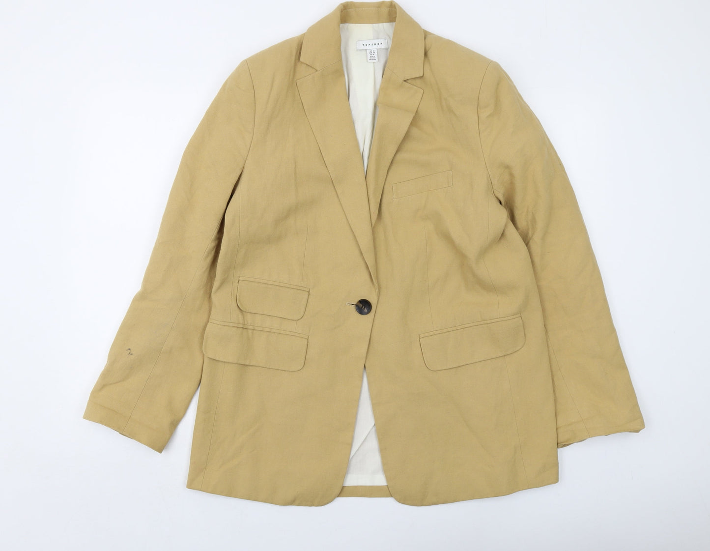 Womens UK Size 12 Topshop Beige Jacket