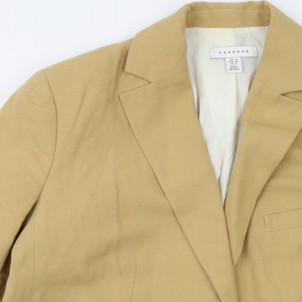 Womens UK Size 12 Topshop Beige Jacket