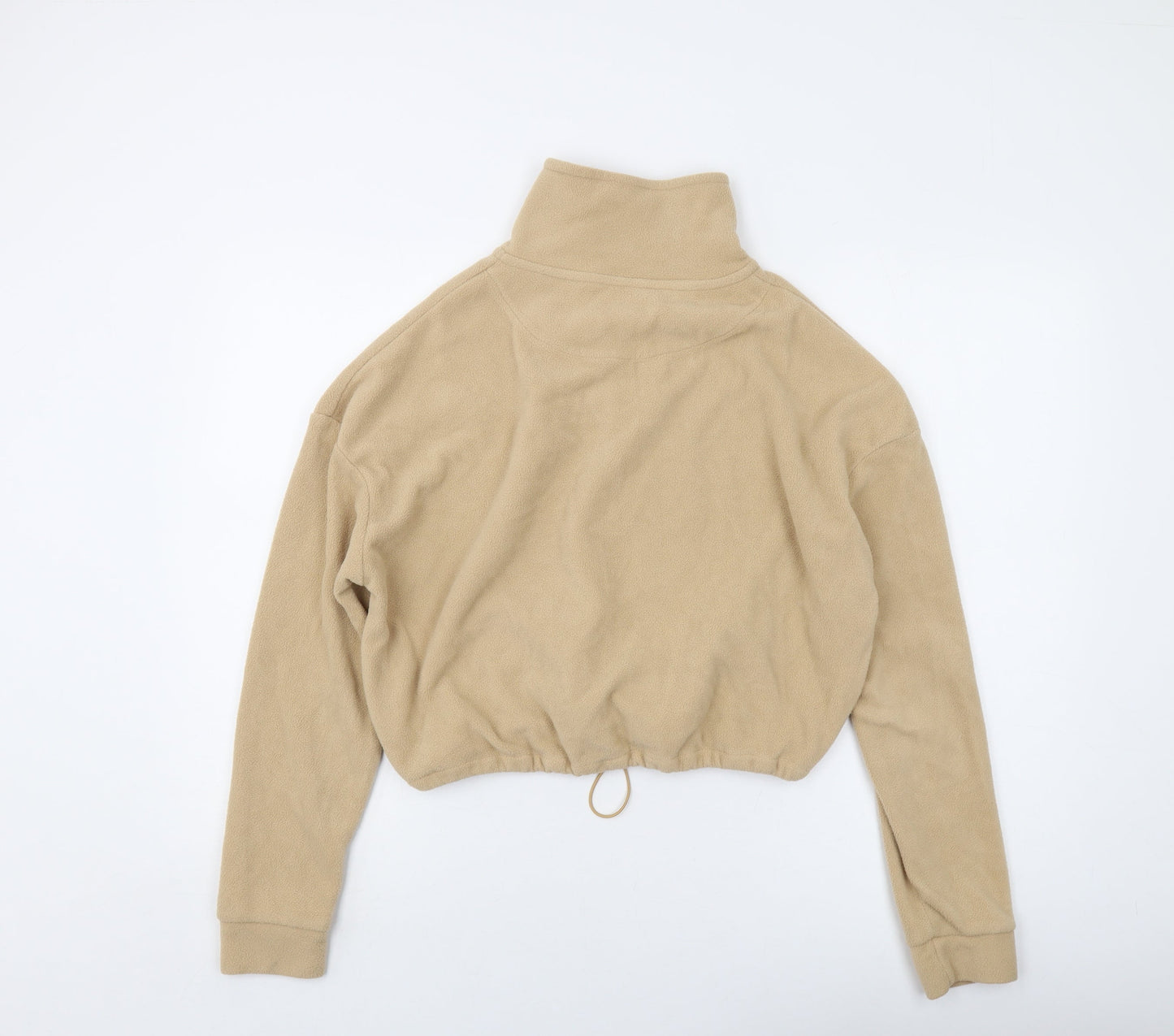 Brave Soul Womens Beige Polyester Pullover Sweatshirt Size S Zip