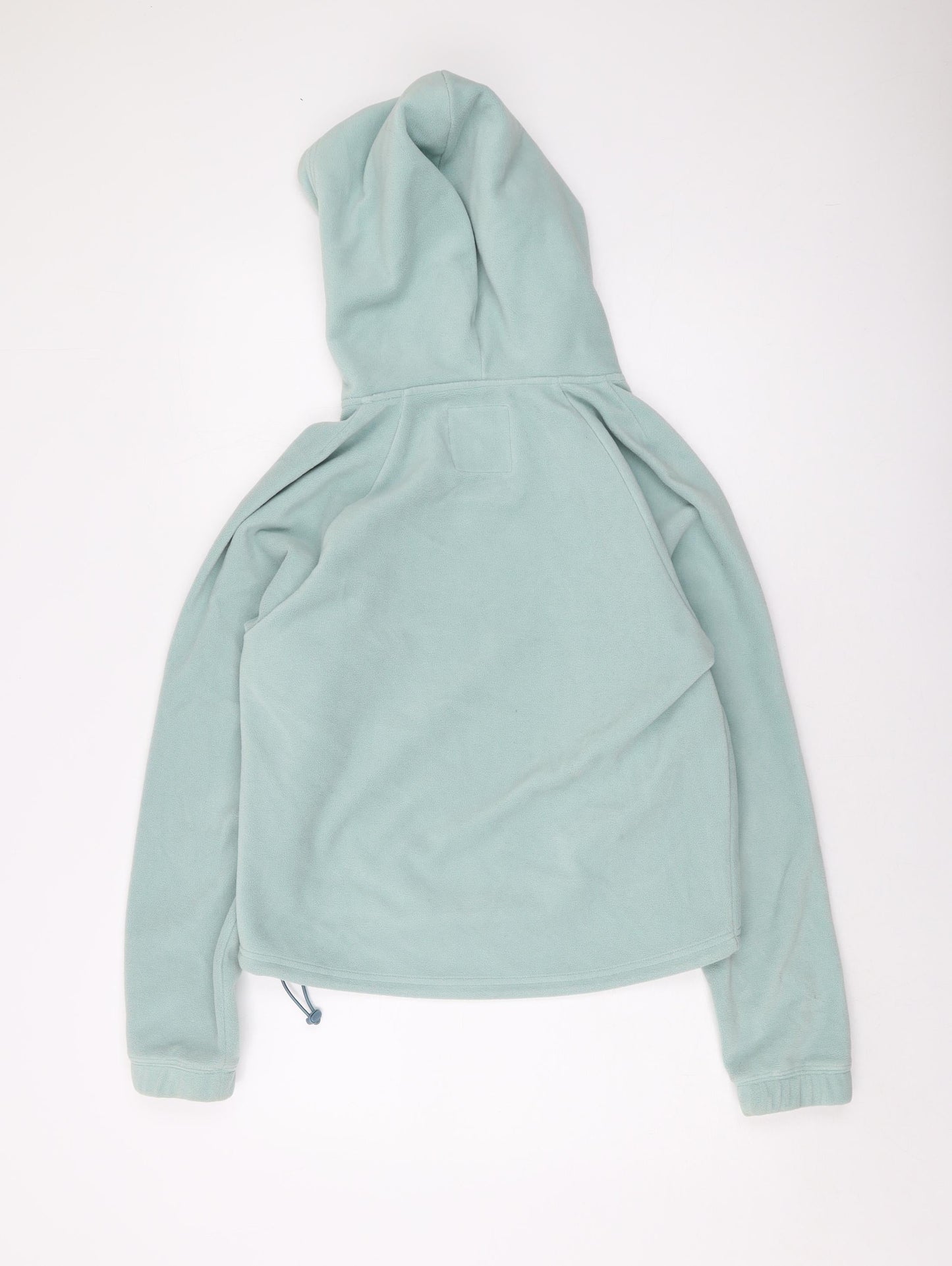 Hollister Womens Green Polyester Pullover Hoodie Size XS Button