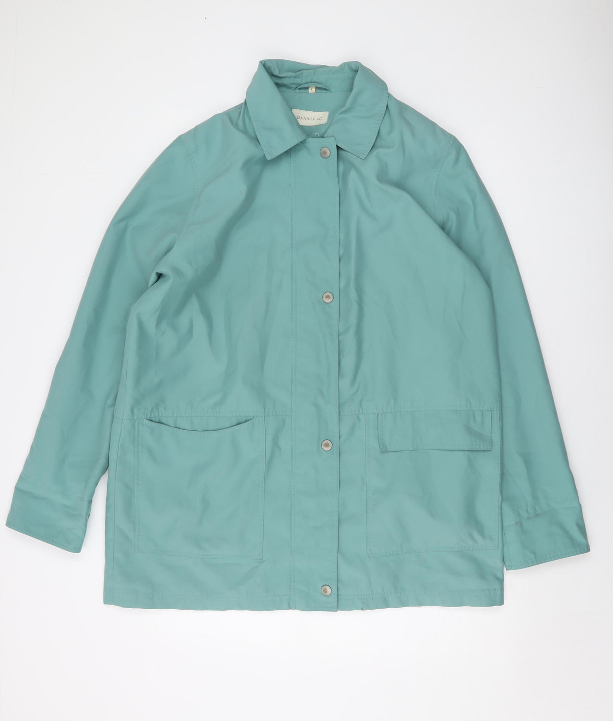 Additional front view of Dannamic women’s green jacket, size L, zip