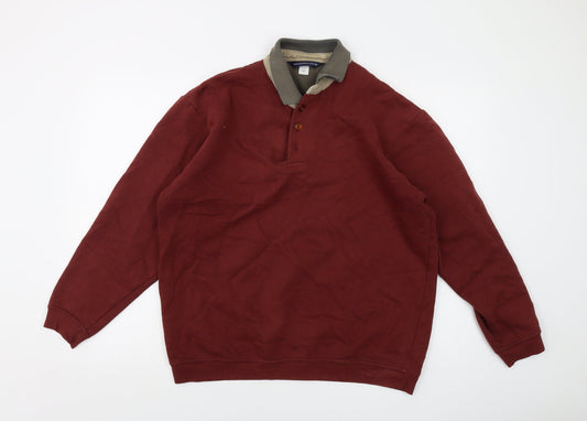 Mens UK Size M Springfield Red Pullover Sweatshirt