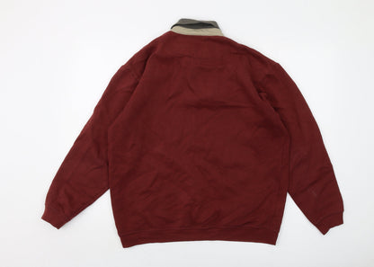 Mens UK Size M Springfield Red Pullover Sweatshirt