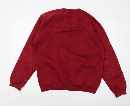 Sportex Mens Red Cotton Pullover Sweatshirt Size L