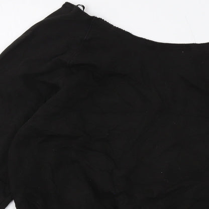 PINK Womens Black Cotton Pullover Sweatshirt Size XS Pullover