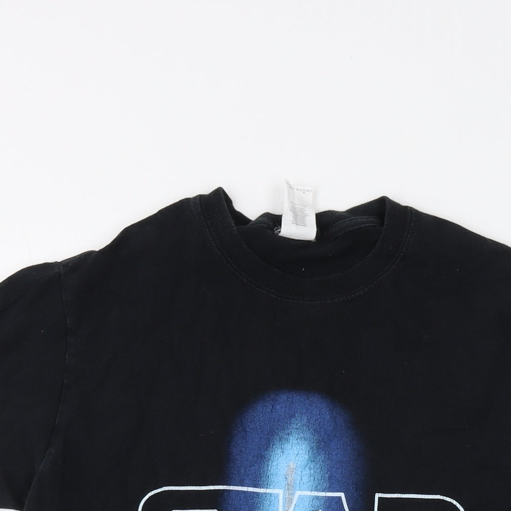 Womens UK Size S Star Wars Black Basic T-Shirt