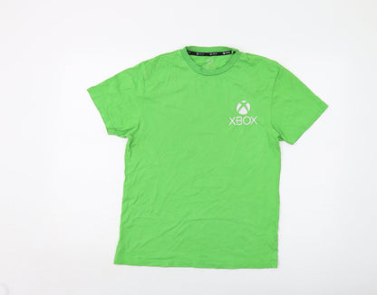 Xbox Mens Green Cotton T-Shirt Size S Crew Neck
