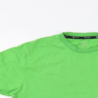Xbox Mens Green Cotton T-Shirt Size S Crew Neck