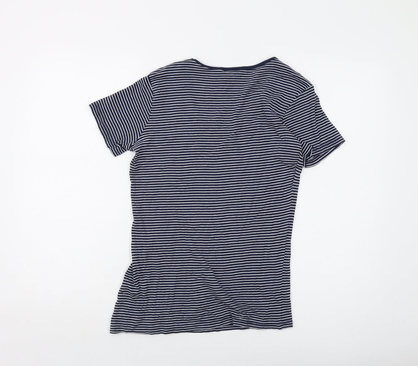 Womens UK Size 10 Cotton Traders Blue Basic T-Shirt