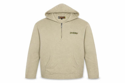 Kickflip Boys Beige Acrylic Pullover Hoodie Size 13 Years Pullover - Logo, Embroidered