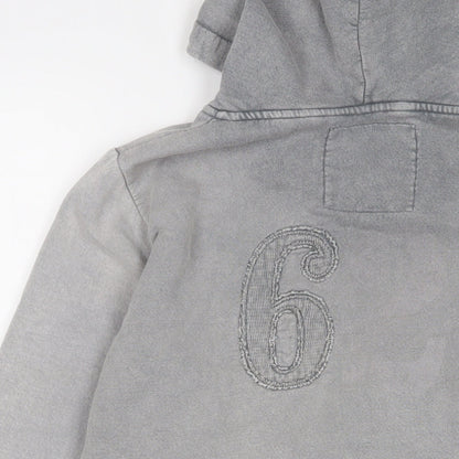 Fitzroy and Mason Womens Grey Cotton Full Zip Hoodie Size 16 Zip