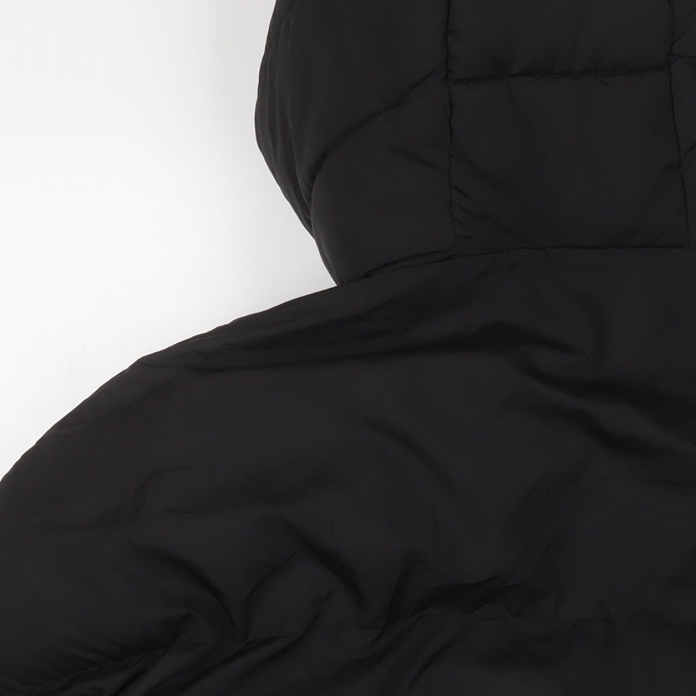 Womens UK Size 4 PRETTYLITTLETHING Black Puffer Jacket